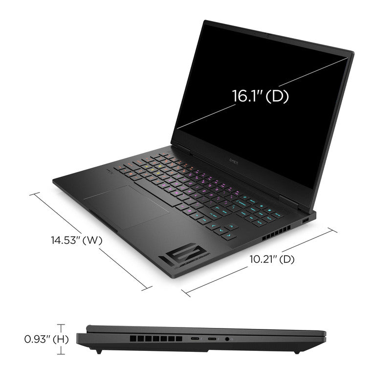 OMEN Transcend Laptop 16-u1047nr 16", Windows 11 Home,  Intel® Core™ i7, 32GB RAM, 1TB SSD, NVIDIA® GeForce RTX™ 4070, WQXGA, Shadow black