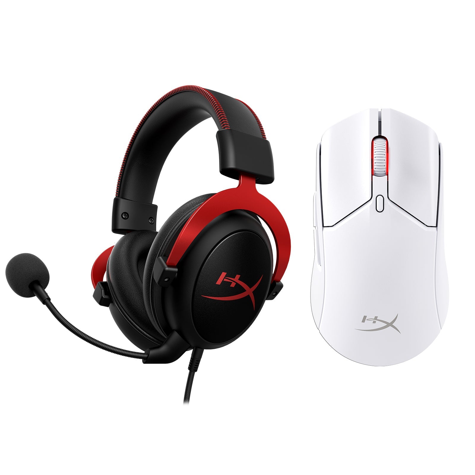 HyperX Bundle - Cloud II Wired Headset, Pulsefire Haste 2 Wireless Mouse