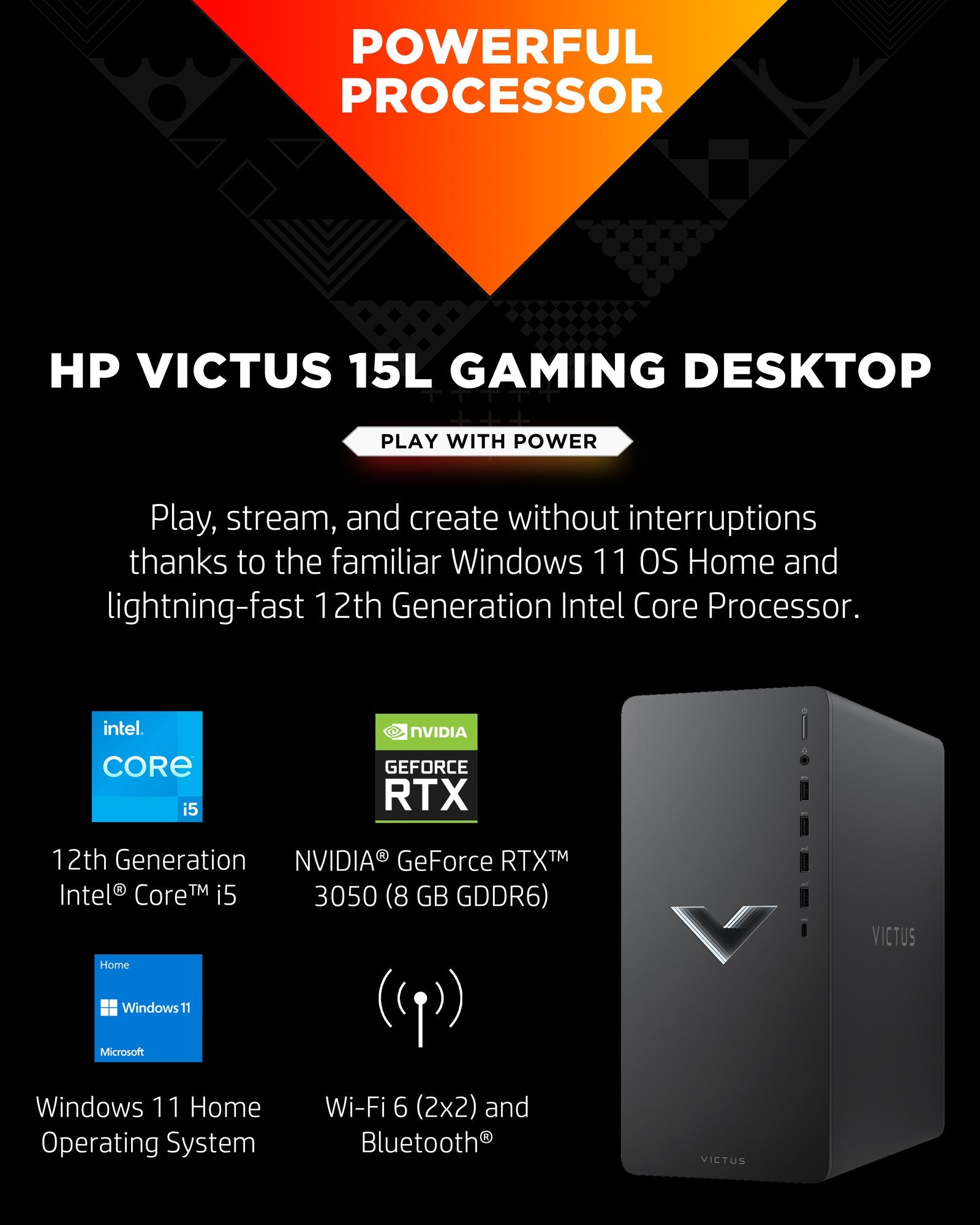 Victus by HP 15L Gaming Desktop TG02-0025m
